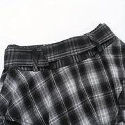 Women's Gothic Dark Irregular Skirt - Stylish Plaid Skirt for Bohemian & Edgy Outfits