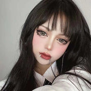 1Lot Goth Fake Lip Piercing Chain Ear Piercing Anime Cosplay Prop Jewelry Stainless Steel Ear Hoop Clip No Pierced Punk Harajuku