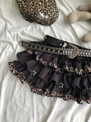 Punk Skirt Cross Woman Clothing Short Dress Goth 90s Y2K Kawaii Vintage Japan Harajuku Ball Gown Grunge Fashion Summer Hot Girl