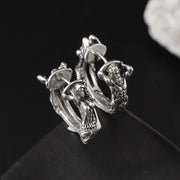 Gothic Full Skull Hoop Earrings Ghost Head Hypoallergenic Earrings Men\'s Cool Punk Rock Trend Jewelry