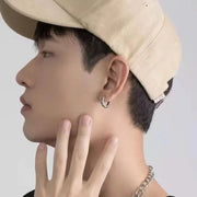 Gothic Full Skull Hoop Earrings Ghost Head Hypoallergenic Earrings Men\'s Cool Punk Rock Trend Jewelry