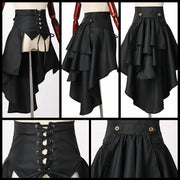 Medieval Skirt Women Victorian Burlesque Mermaid Skirt Gothic Steampunk Punk Corset Bustle Skirts