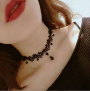 Neo-Gothic Black Sexy Lace Chokers Necklace for Women Fashion Retro Clavicle Chain Halloween Collar Y2K Decoration Jewelry Gifts