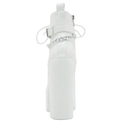 Gdgydh Women's Chain Decor Block Heeled Boots Fashion Lace Up Side Zipper Platform Boots Stylish Ankle Boots High Heels