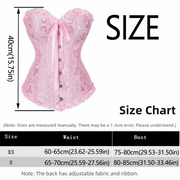Gothic Corsets Lace Up Corset Top Y2K Jacquard Design Bustier Corset Boned Structure Floral Lace Waist Trainer Cincher Women