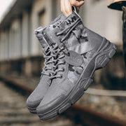 Hiking Boots For Men Autumn High Top Camouflage Desert Casual Flats Mens Boot Breathable Non Slip Work Shoes Zapatillas Hombre