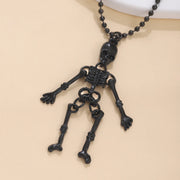 Gothic Luminous Skull Hollow Necklace for Women Fashion Halloween Skeleton Couple Pendant Necklace Party Jewellery Accessories