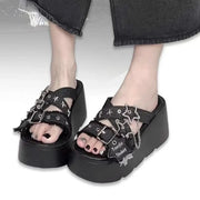 Women Chunky Platform Sandals Women Fashion Summer Beach Thick Bottom Shoes for Women Plus Size Fashion Wedge Heel Sandals 2025