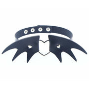 Choker Collar Necklace Woman Black Punk Sexy PU Leather Heart Lock Key Spike Chocker Gothic Cosplay Accessories Party Jewelry