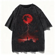 Gothic Hip Hop Print Tee Men Women Clothing Fashion Cool Classic O-collar Gothic Print T Shirt Summer Y2K Vintage Washed T-shirt