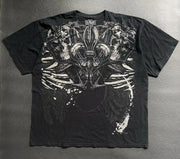 2000s Gothic T shirt Suffering Skeleton Print Top Y2K Angel Hip Hop Harajuku Street Plus Size Loose T shirt Fashion Clothing