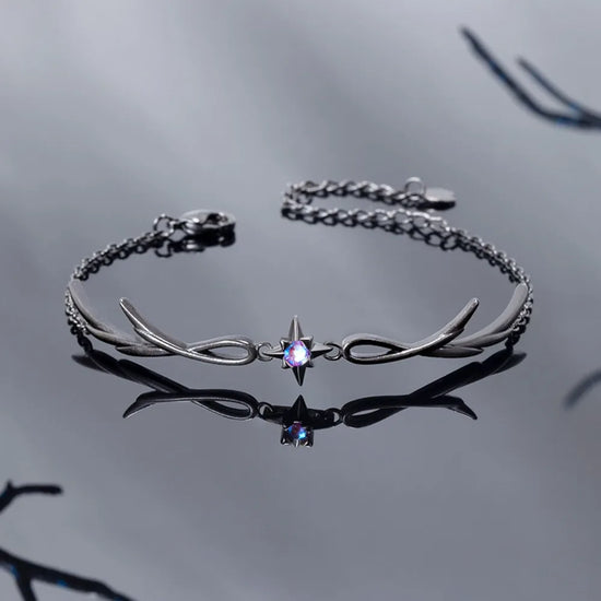 Gothic Punk Dark Geometric Irregular Plating Color Crystal Bracelet for Women Friendship Personality Y2K Jewelry Accessory Gifts