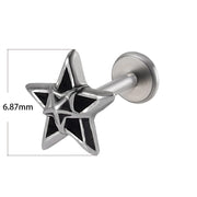 1PC Punk Gothic Labret Surgical Steel Ear Lip Studs Tragus Helix Cartilage Lobe Earrings Women Man Body Piercing Jewelry