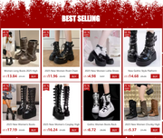 Gothic Style Women's Boots Trendy Women's Motorcycle Boots Platform Vampire Cosplay Women Mid-calf Boots 2025 New Women's Shoes