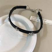 New Vintage Gothic Black Necklace for Women Fashion Punk Leather Choker Dark Collar Chain Trendy Jewelry Cool Y2K Accessories