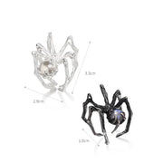 Gothic Irregular Spider Webs Animal Rings Punk Crystal Ball Zircon Ring Hip Hop Cool Open Rings for Women Halloween Jewelry