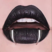 Stainless Steel Gothic Sharp Teeth Lip Clip for Women Men Punk Non Piercing Fake Body Piercing Halloween Jewelry Accessories