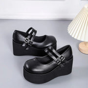 Brand New Female Lolita Cute Mary Janes Pumps Platform Wedges High Heels women's Pumps Sweet Gothic Punk Shoes Woman