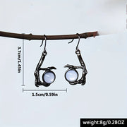 Europe and The United States Gothic Style Skull Claw Geometric Pendant Earrings Ladies Y2k Niche Retro Jewelry Accessories