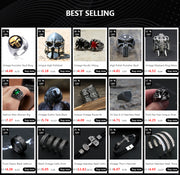 Gothic Goat Skull Ring For Men And Women Evil Stainless Steel Satan Demon Biker Ring Vintage Punk Animal Jewelry Gift Wholesale