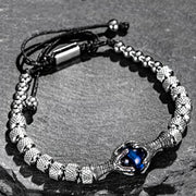 Gothic Men Eagle Claw Tiger Eye Natural Stone Bracelet for Men Stainless Steel Dragon Claw Beaded Bracelets Jewelry Gift