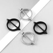 1Pair Gothic Stainless Steel Round Straight Barbells Industrial Nipple Piercing Sexy Ladies Nipple Simple Body Piercing Jewelry