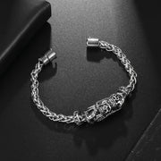 Gothic Style Silver Color Skull Chain Bracelet for Men Rock Party Jewelry Biker Bracelet Gift