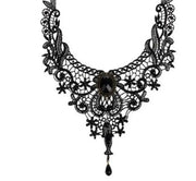 Neo-Gothic Black Sexy Lace Chokers Necklace for Women Fashion Retro Clavicle Chain Halloween Collar Y2K Decoration Jewelry Gifts