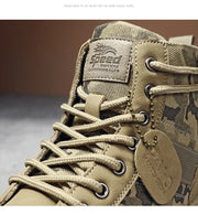 Camouflage Men's Boots Trendy Casual Workwear Shoes Medium Top Boots Retro Hiking Trekking Climbing Desert Boots Motocross Boots