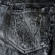 2025 New Gothic Retro Oversized Baggy Fit Unisex Mopping Pants Y2K  High Street Spider Embroidered Patch Hip Hop Streetwear
