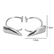 2PCS Stainless Steel Personalised Sharp Teeth Fake Piercing Lip Ring Punk Exaggerated Jewelry for Women Gothic Body Jewelry