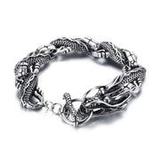 Gothic Hell Demon Ghost Head Bracelet Full Skull Bracelet Men's Motorcycle Punk Rock Halloween Jewelry Accessories
