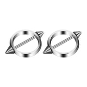 1Pair Gothic Stainless Steel Round Straight Barbells Industrial Nipple Piercing Sexy Ladies Nipple Simple Body Piercing Jewelry