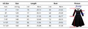 Gothic Black Dress Halloween Costume for Girls 2025 Party Ball Gown Children Cosplay Adams Family Vestido