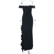 AltGoth Coquette Sexy Elegant Dress Women Gothic Dark Aesthetic Fairycore Grunge Off-the-shoulder Lace Patchwork Party Dresses