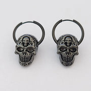 1 pair of stylish men's earrings with Gothic personality