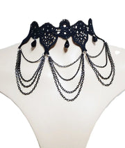Gothic Choker Necklaces Vintage Black Lace Necklace & Pendant Women Accessories Punk Party Vampire Halloween Costumes Jewelry