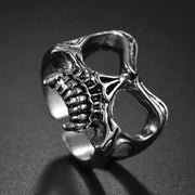 Gothic Teeth Vampire Ring For Men Women Retro Creative Hiphop Half Face Skull Mask Rings Punk Party Jewelry