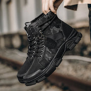 Hiking Boots For Men Autumn High Top Camouflage Desert Casual Flats Mens Boot Breathable Non Slip Work Shoes Zapatillas Hombre
