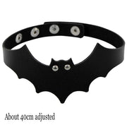 Pink Gothic Chain Necklace Leather Choker Party Punk Chokers Collar Goth Necklaces Women Black PU Kawaii Witch Rave Jewelry