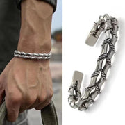 Gothic Style Silver Color Skull Chain Bracelet for Men Rock Party Jewelry Biker Bracelet Gift