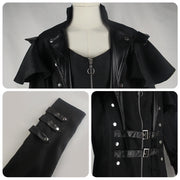 Vintage Medieval Long Trench Coat Gothic Double Breasted Jacket Men's Steampunk Overcoat Victorian Cosplay Tailcoat