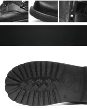 Men's Punk Gothic Biker Boots Tall Harness Buckle Side Zipper Riding Boots for Cosplay Costume Performance Comfortable Black