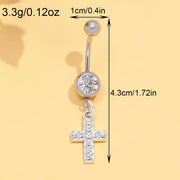 1PC Crystal Steel Belly Piercings Navel Piercing Sexy Piercing Ear Piercings Navel Earring Body Jewelry Rhinestone Body Ring