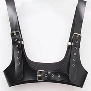 Corset Belt U Leather Harness Top Wide Waistband Street Style Punk Belt Chest Corset Leather Adjustable Gothic Suspender Female