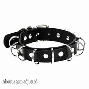 Choker Collar Necklace Woman Black Punk Sexy PU Leather Heart Lock Key Spike Chocker Gothic Cosplay Accessories Party Jewelry