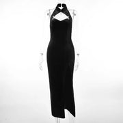 Goth Dark Elegant Evening Velvet Cheongsam Dresses Mall Gothic Lace Flare Sleeve Crop Tops Grunge Split Cut Out Partywear Dress