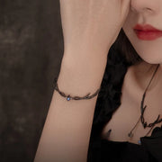 Gothic Punk Dark Geometric Irregular Plating Color Crystal Bracelet for Women Friendship Personality Y2K Jewelry Accessory Gifts