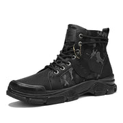 Camouflage Men's Boots Trendy Casual Workwear Shoes Medium Top Boots Retro Hiking Trekking Climbing Desert Boots Motocross Boots