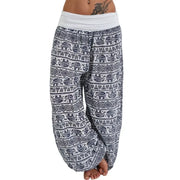 Women's Personality GeometricCasual Loose Printed Pants Comfortable Casual Women's Wide Leg Haren Pants Pants